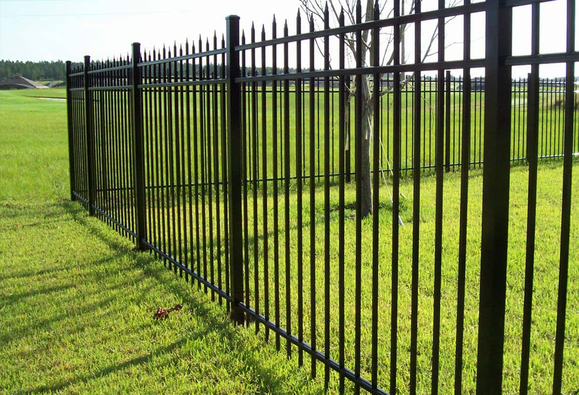 Garrison fence, palisade fencing, steel fence, school fencing, fencing Perth, stryder fencing